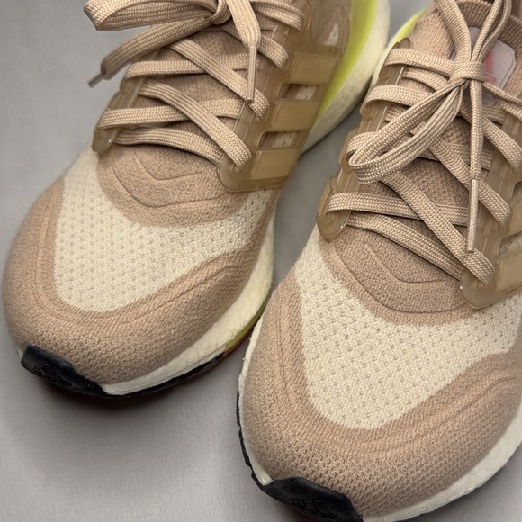 Adidas Trainers Womens 7 UltraBoost 21 Ash Pearl Pink Road Running Light Shoes - Picture 8 of 15